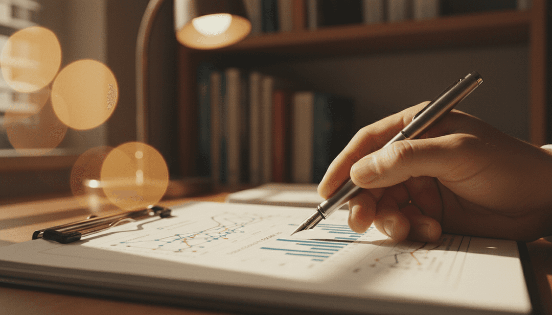 A person analyzing a data chart in a research report, symbolizing the launch of new findings on Yahoo Finance.