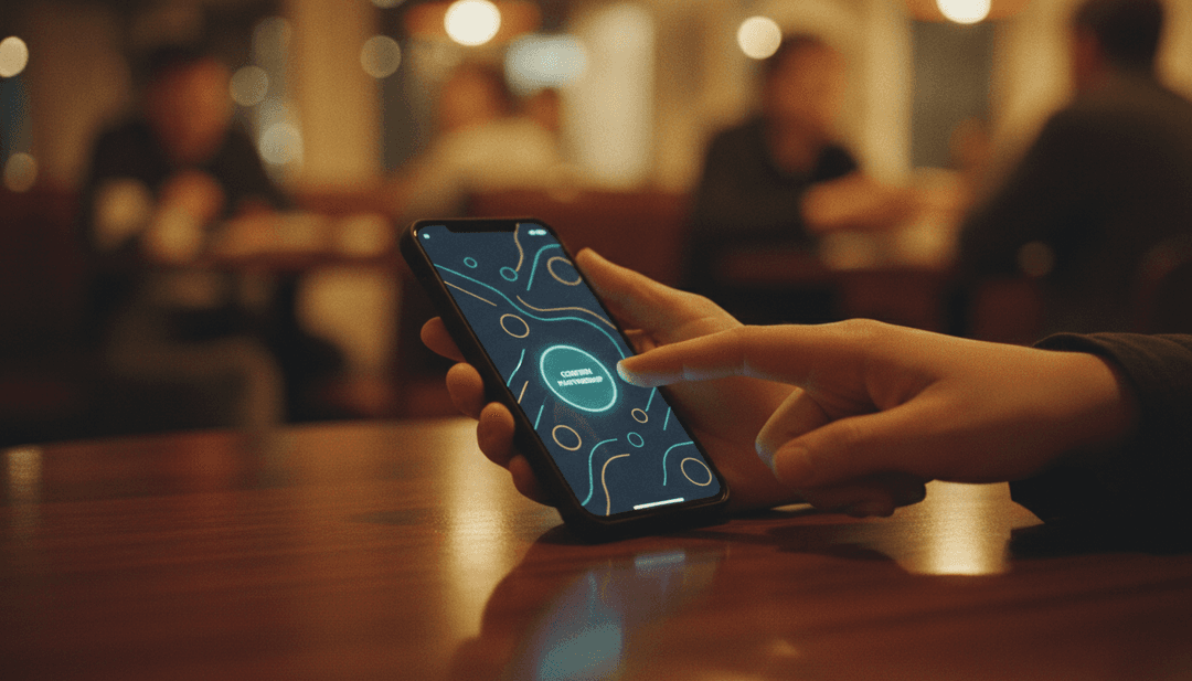 A close-up image symbolizing a wallet provider partnership announcement on Yahoo Finance, showing hands interacting with a smartphone wallet interface.