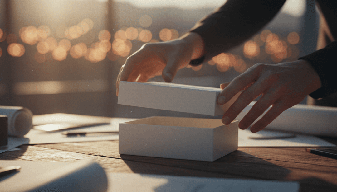 Cinematic close-up of hands revealing a new product from its box, symbolizing a product launch announcement featured on Yahoo Finance.